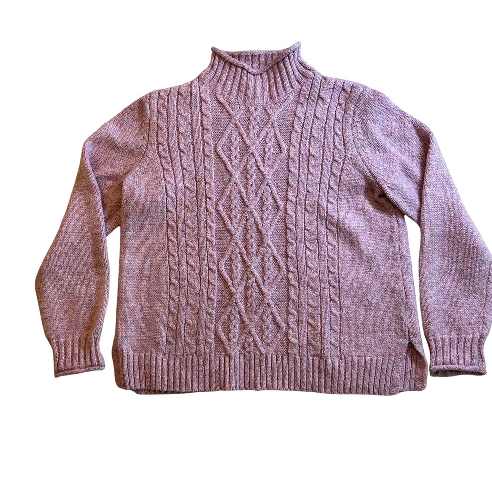 Alfred Dunner Women's Petite Mockneck Cable Sweater